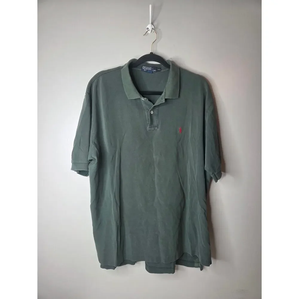 Polo Ralph Lauren Men’s XXL Green Banded Short Sleeve Polo Shirt Classic Fit